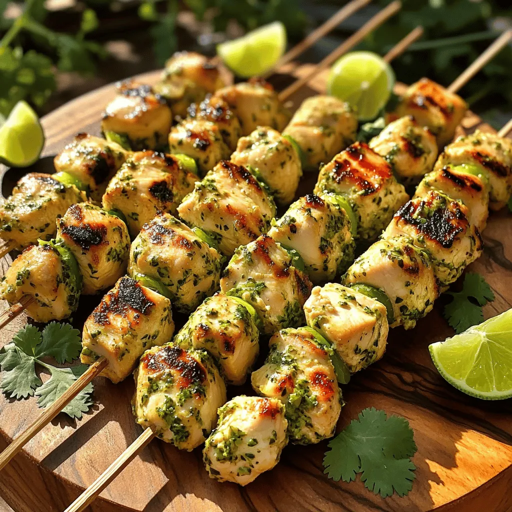 Cilantro Lime Chicken Skewers Flavorful Grilling Recipe