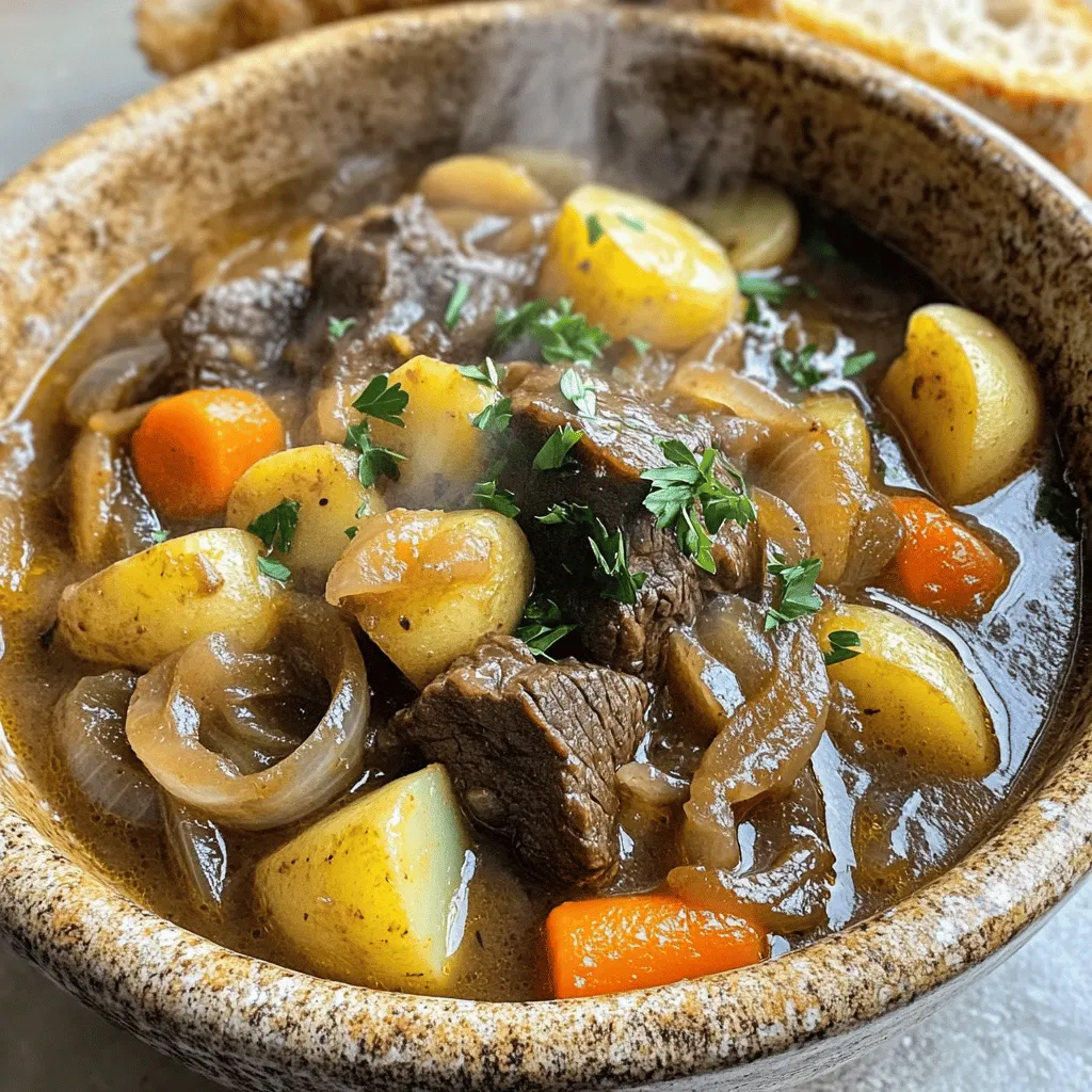 The heart of beef carbonnade stew lies in its key ingredients. First, choose the best beef for carbonnade. I recommend beef chuck. It has the right amount of fat and flavor. Cut it into 1-inch cubes. This size helps the beef cook evenly and become tender.