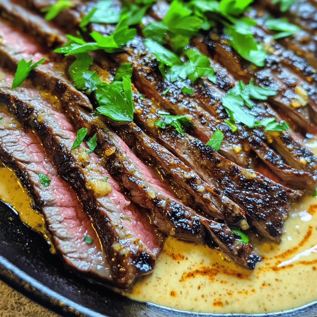 To cook bavette steak, follow these steps closely. First, let the steak sit out for 30 minutes. This helps it cook evenly. Next, season both sides with salt and pepper.