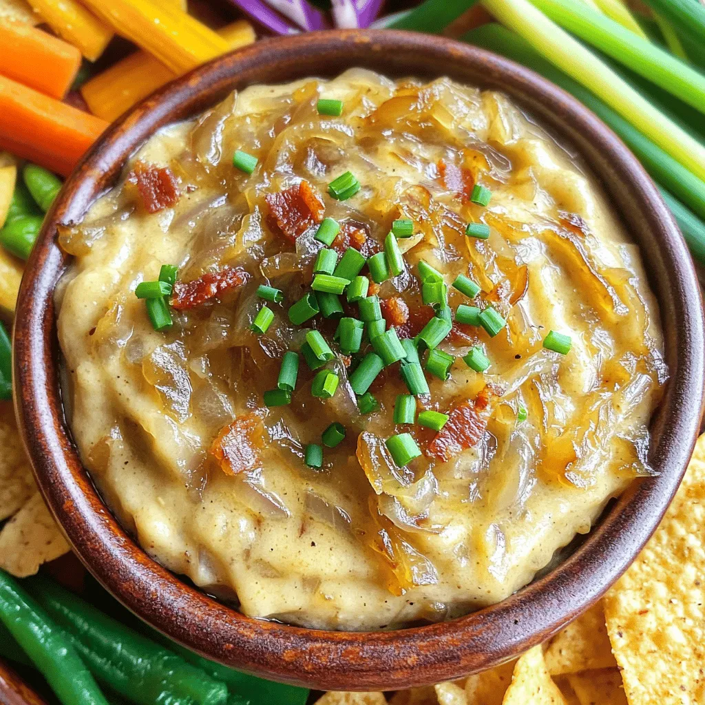 Caramelized Onion and Bacon Dip Flavorful Party Snack
