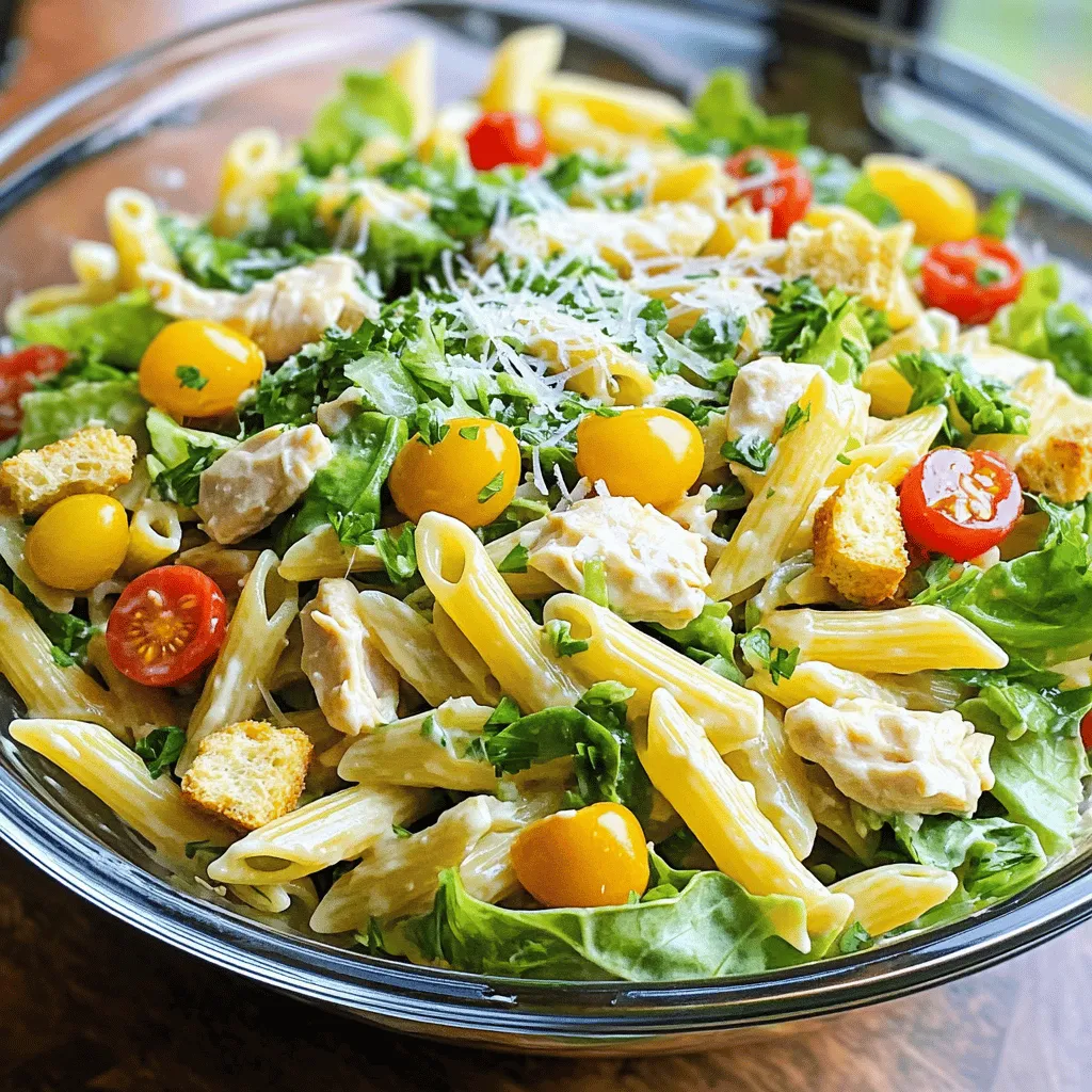 Chicken Caesar Pasta Salad Fresh and Flavorful Recipe