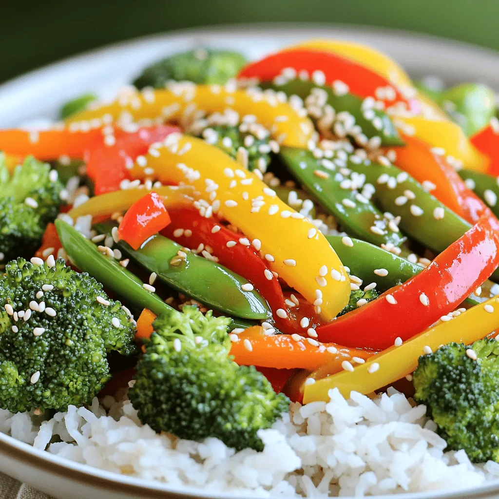 - Broccoli florets - Bell peppers (mixed colors) - Snap peas - Carrots (julienned)