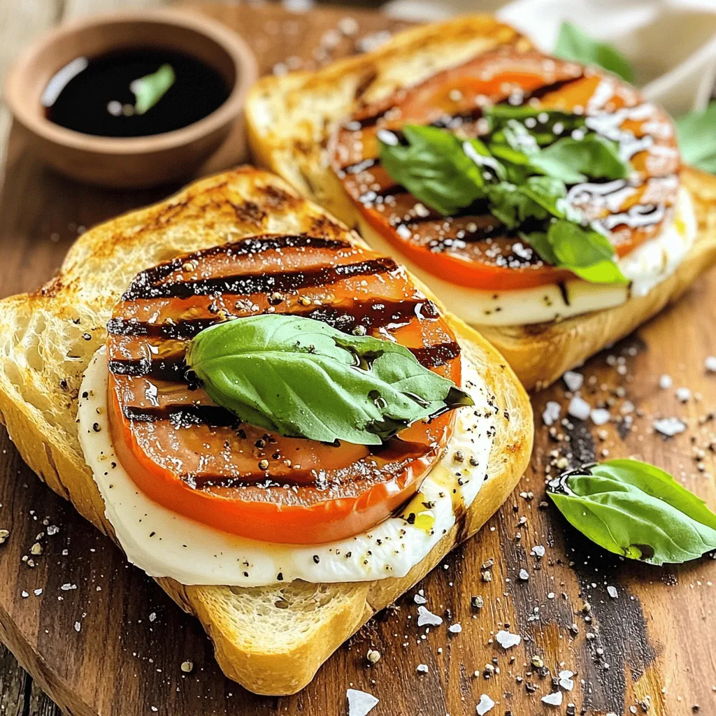 To make a delightful Caprese sandwich, you need these key ingredients: