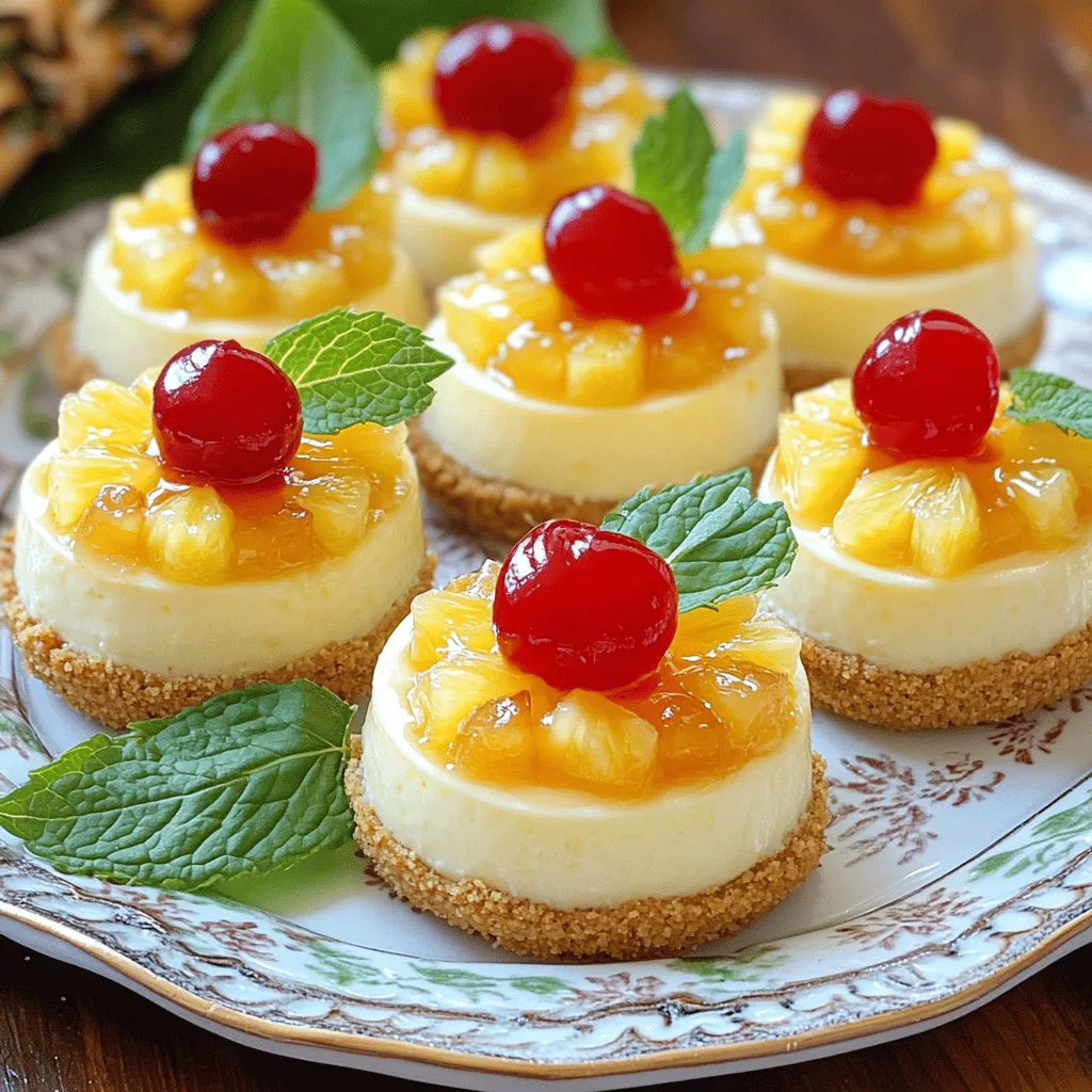 Easy Mini Pineapple Upside-Down Cheesecakes Delight