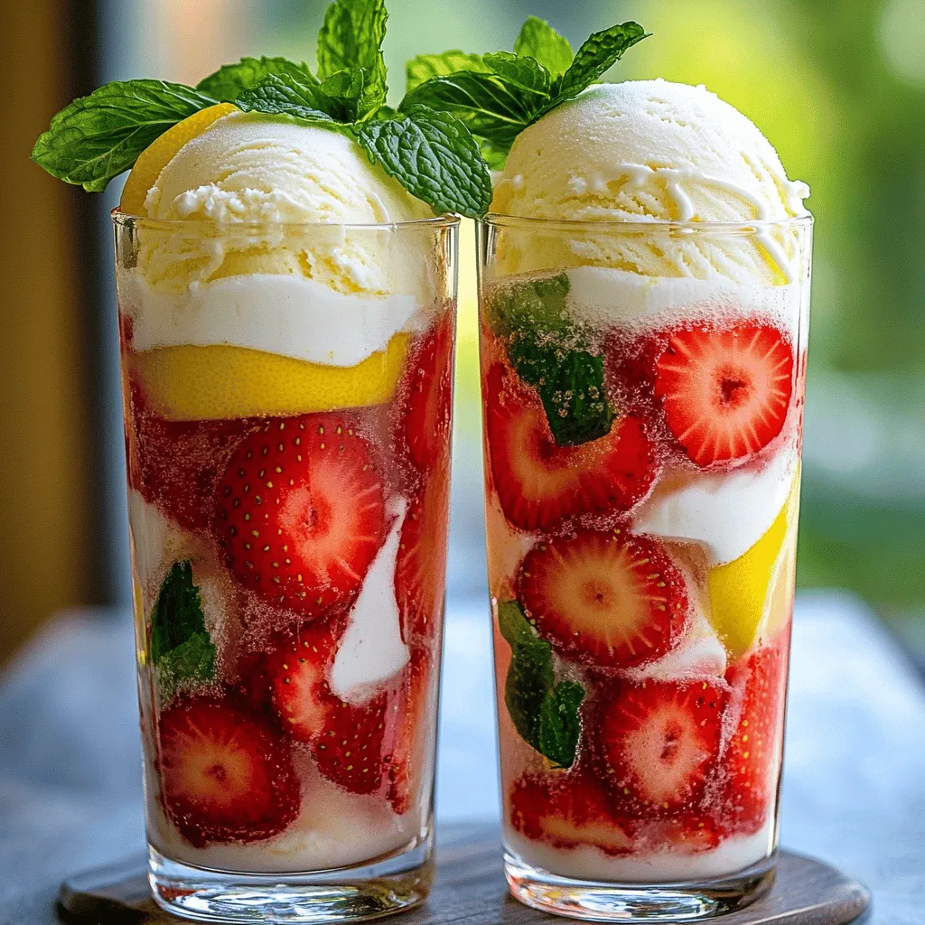 To make an easy strawberry patch float, you need just a few simple ingredients. Here’s what you’ll need: