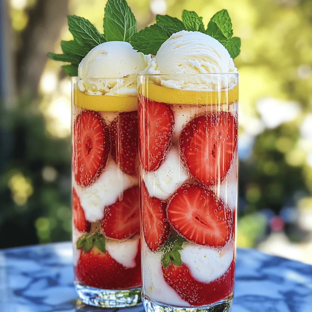 Easy Strawberry Patch Float Refreshing Summer Treat