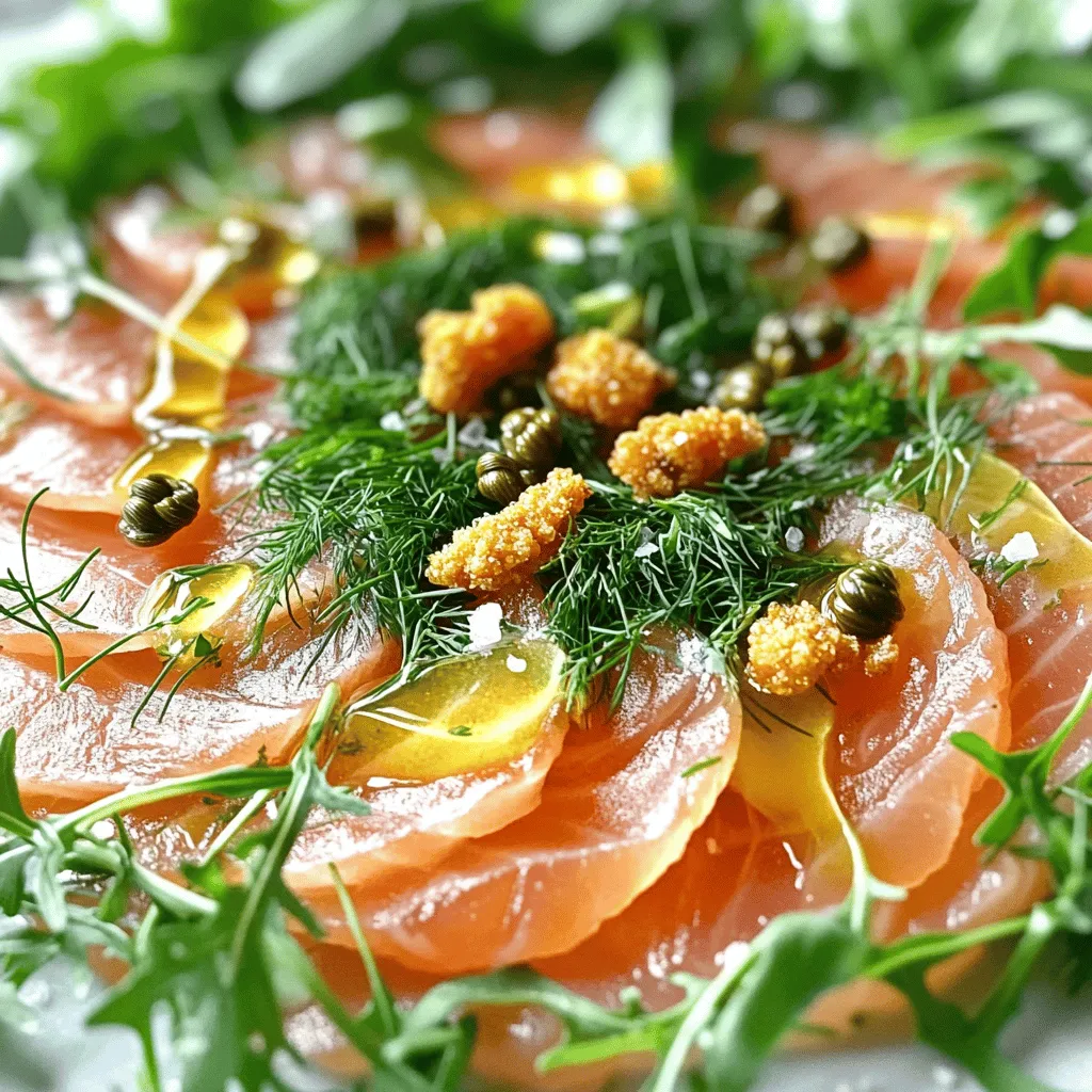 For a great smoked salmon carpaccio, you need a few key ingredients. The star of the dish is, of course, the smoked salmon. I recommend using high-quality, wild-caught salmon for the best flavor and texture. Look for thinly sliced pieces, as they create a delicate and elegant dish.