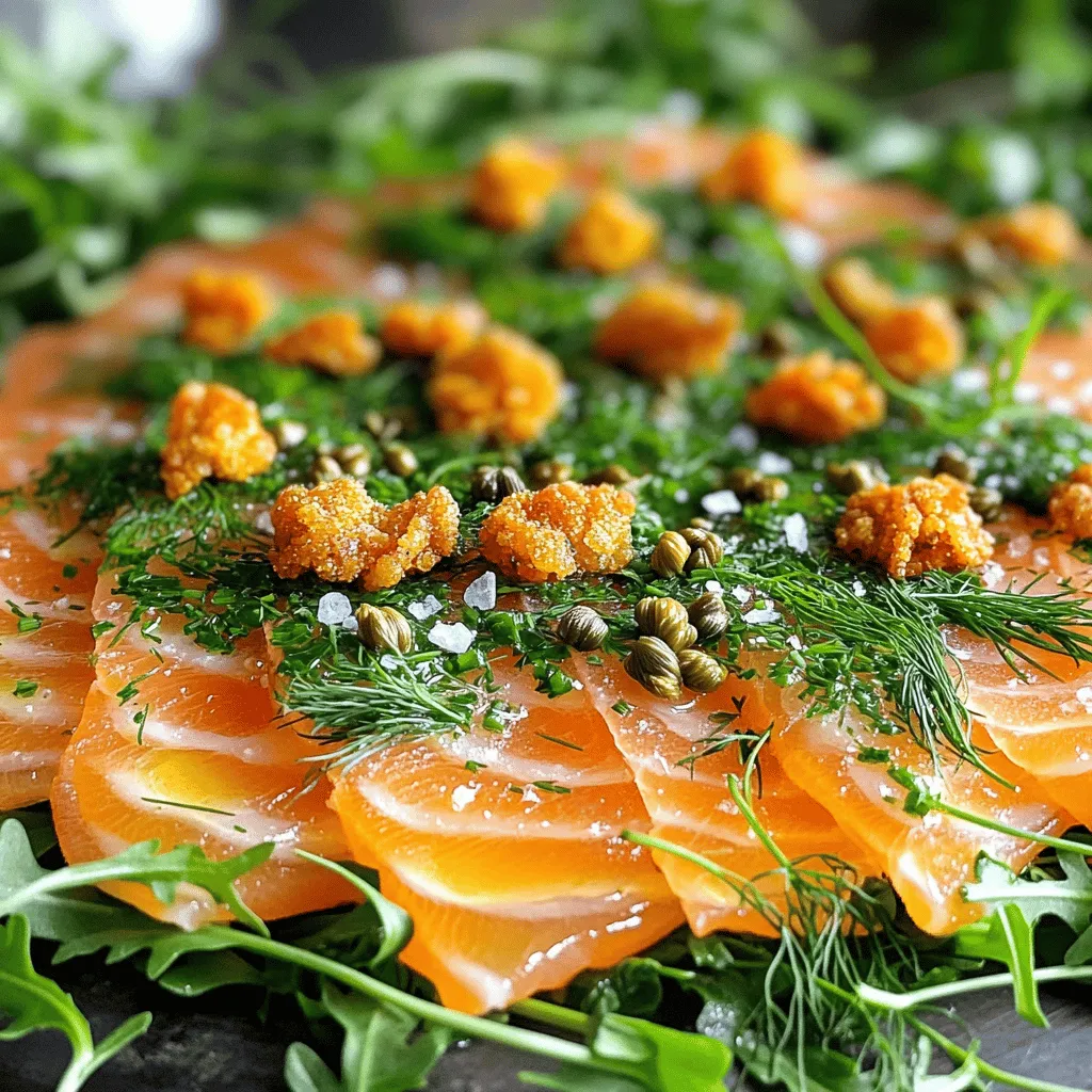 Smoked Salmon Carpaccio with Fried Capers Delight
