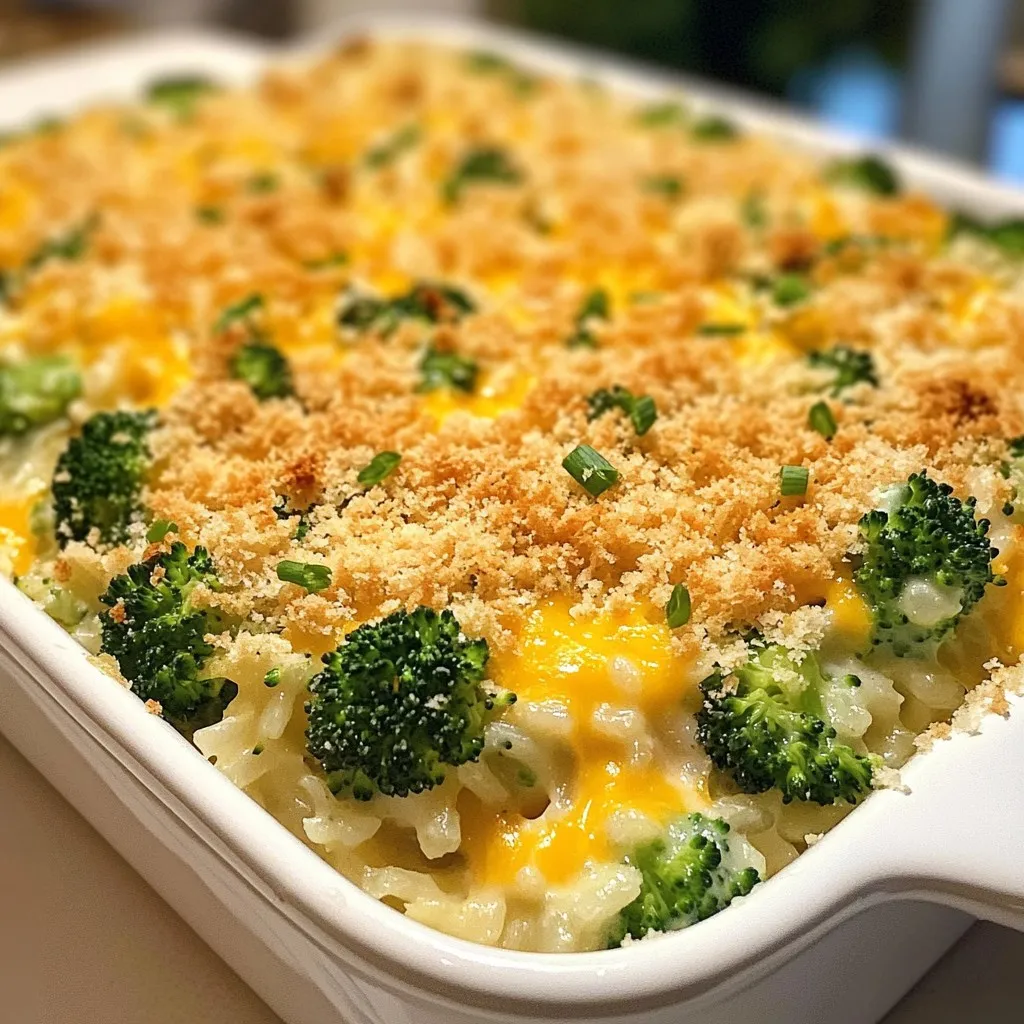 Cheesy Broccoli Rice Casserole Comfort Food Delight