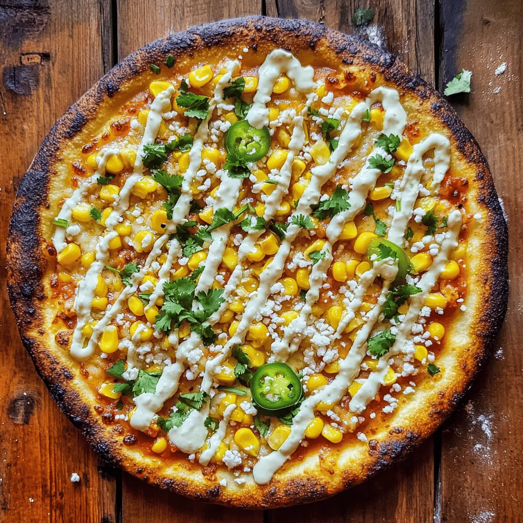 Esquites pizza is a fun twist on classic pizza. It combines flavors from the popular Mexican street food called esquites. Esquites is a dish made from roasted corn, mixed with lime, cheese, and spices. This dish has roots in Mexico, where street vendors sell it in cups.