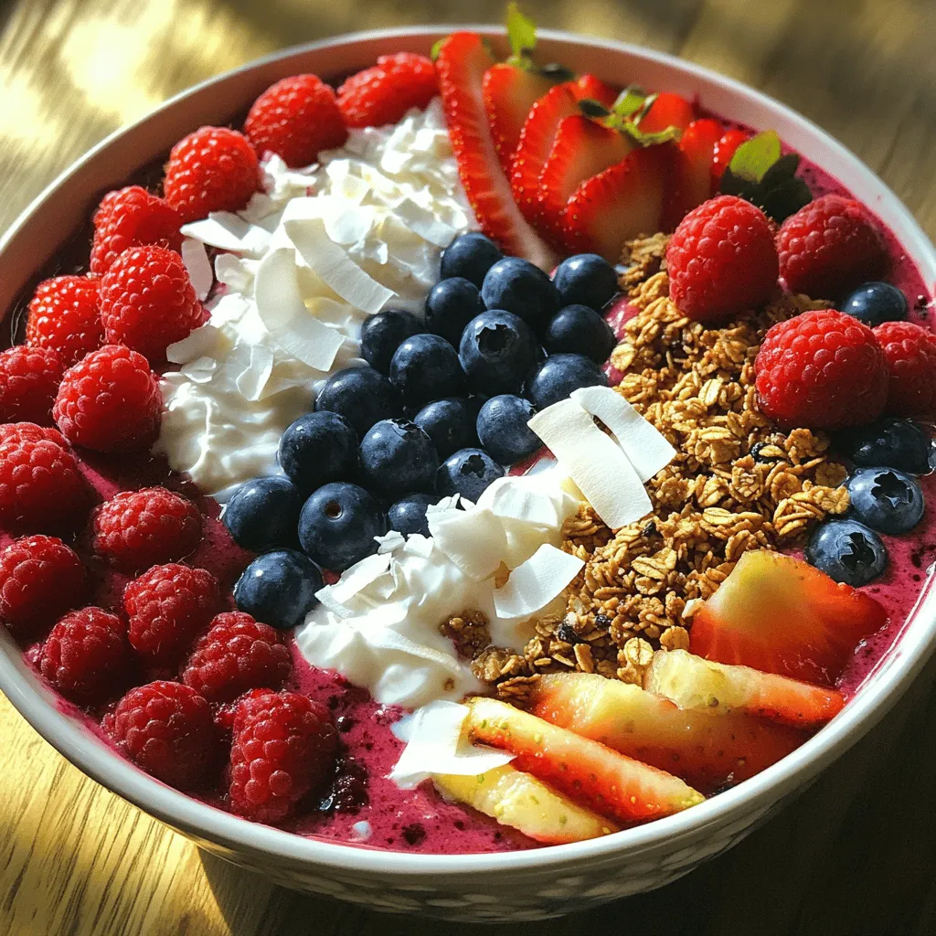 Berry Smoothie Bowl with Granola Healthy Delight