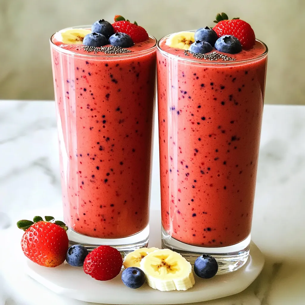 Cottage Cheese Berry Smoothie High Protein Energy
