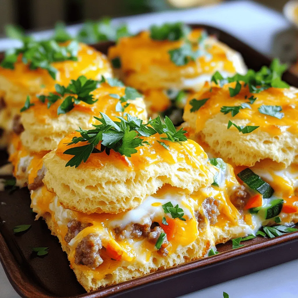 For this Hearty Sausage and Biscuit Casserole, you will need: - 1 pound breakfast sausage (mild or spicy, your choice) - 1 cup frozen mixed vegetables (peas, carrots, corn) - 1 cup shredded cheddar cheese - 12 refrigerated biscuit dough (like Pillsbury) - 4 large eggs - 1 cup milk - 1 teaspoon garlic powder - 1 teaspoon onion powder - Salt and pepper to taste - Fresh parsley for garnish (optional)