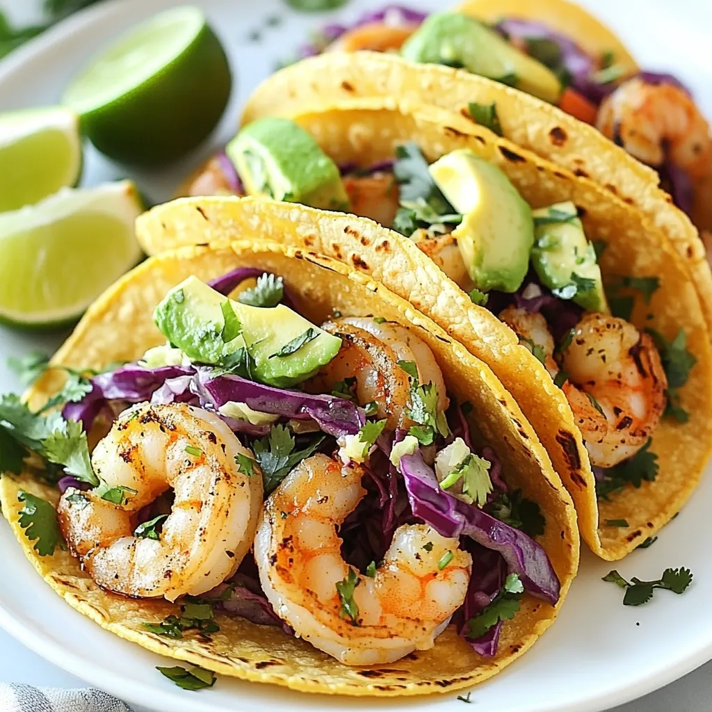 Cilantro Lime Shrimp Tacos Delicious Fresh Meal