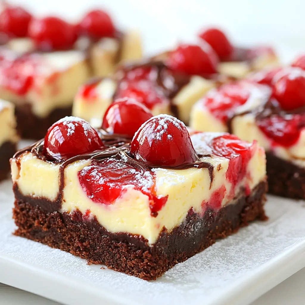 Cherry Cheesecake Brownie Bars Delightful and Rich