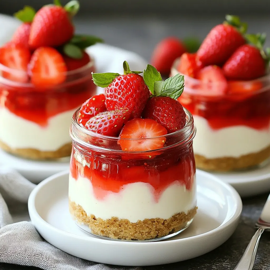 No-Bake Strawberry Cheesecake Jars Easy and Fun Treat