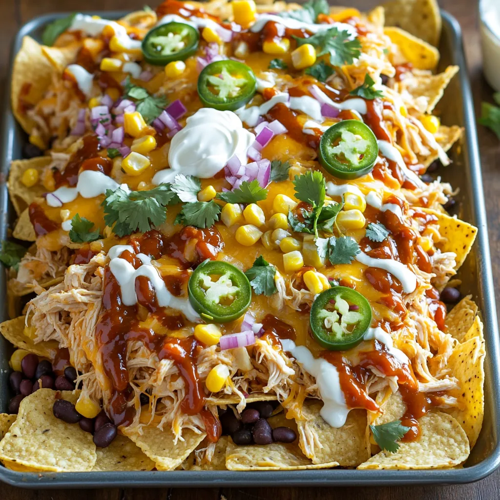 Sheet-Pan BBQ Ranch Chicken Nachos Simple Delight