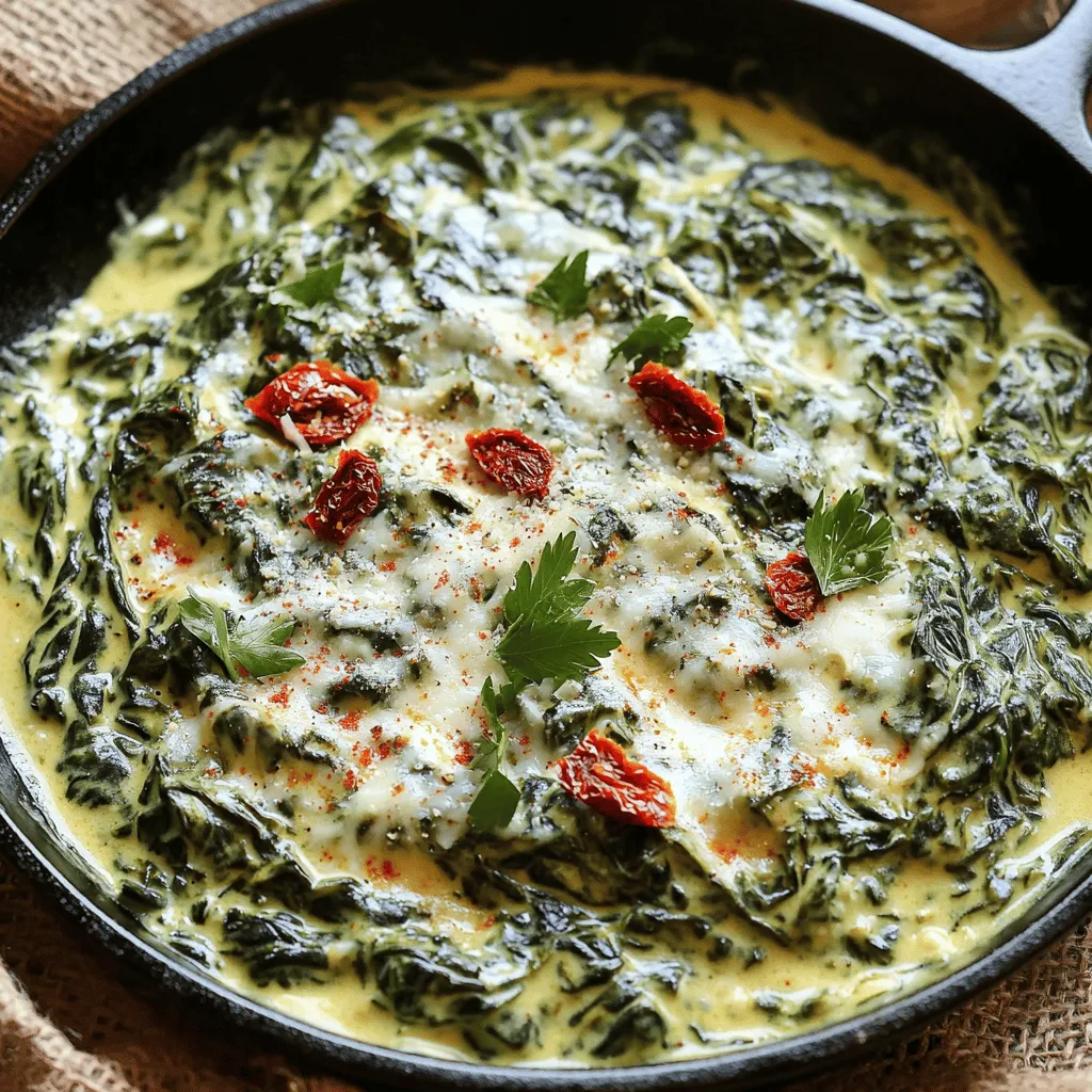 Skillet Creamed Spinach Rich and Creamy Delight
