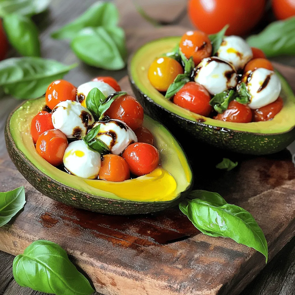 Caprese Stuffed Avocados Fresh and Flavorful Delight