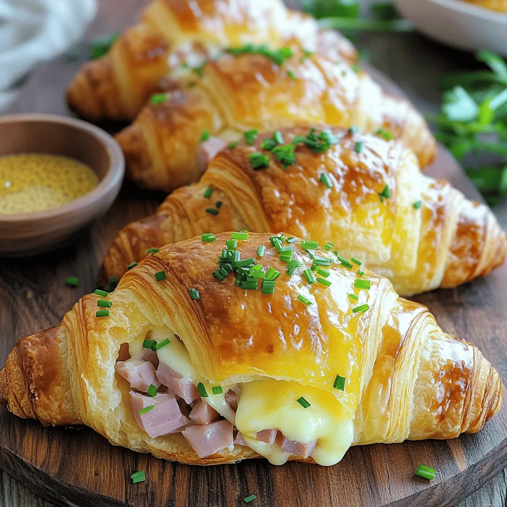 Savory Baked Ham and Cheese Croissants Delightful Dish