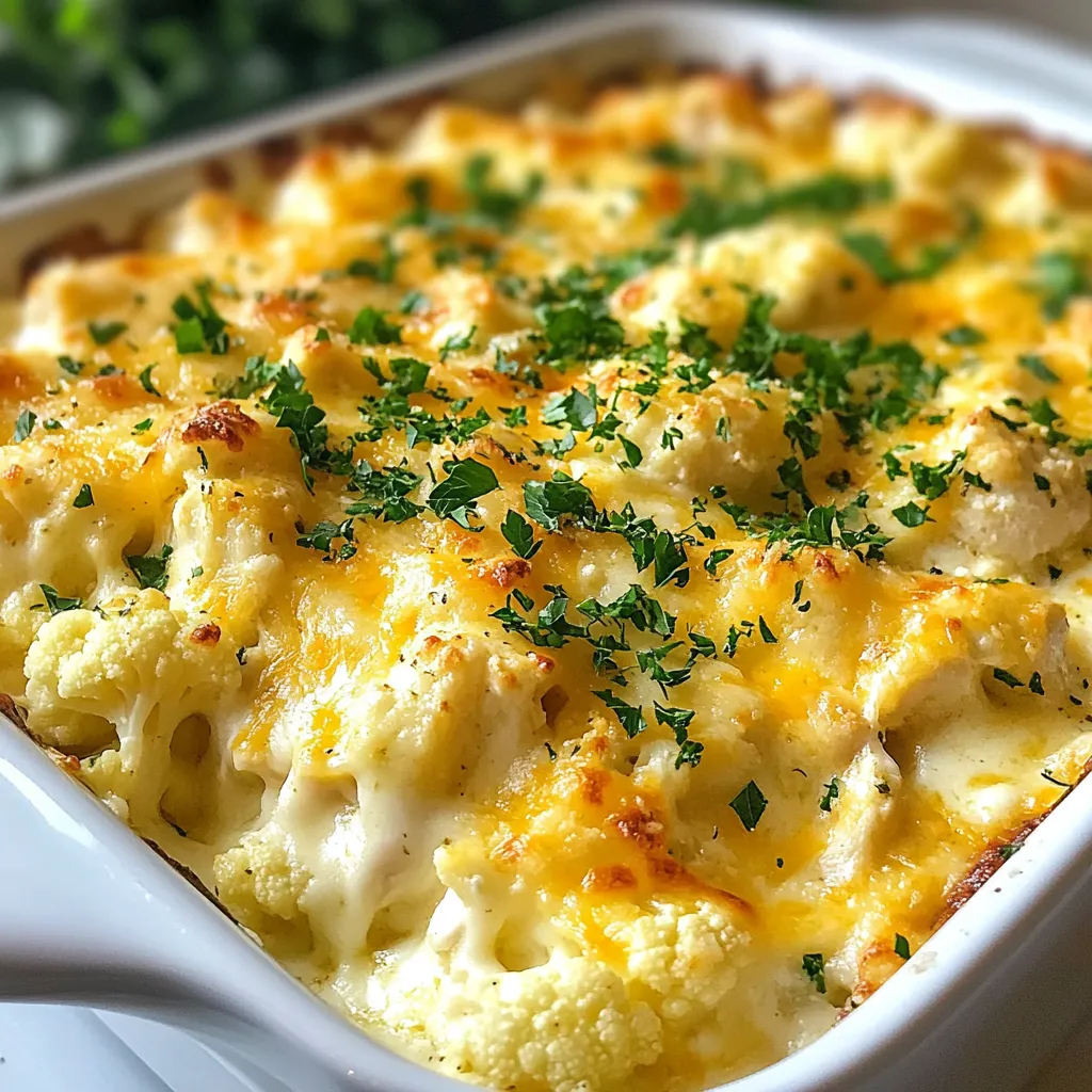 Keto Chicken Alfredo Casserole Easy and Creamy Meal