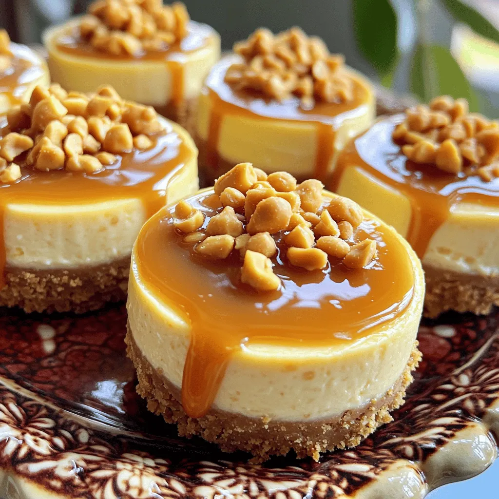 Irresistible peanut butter caramel mini cheesecakes are a sweet treat that combines rich flavors. The mix of peanut butter and caramel creates a perfect balance. These mini cheesecakes are creamy, sweet, and nutty. They bring joy to any dessert table.