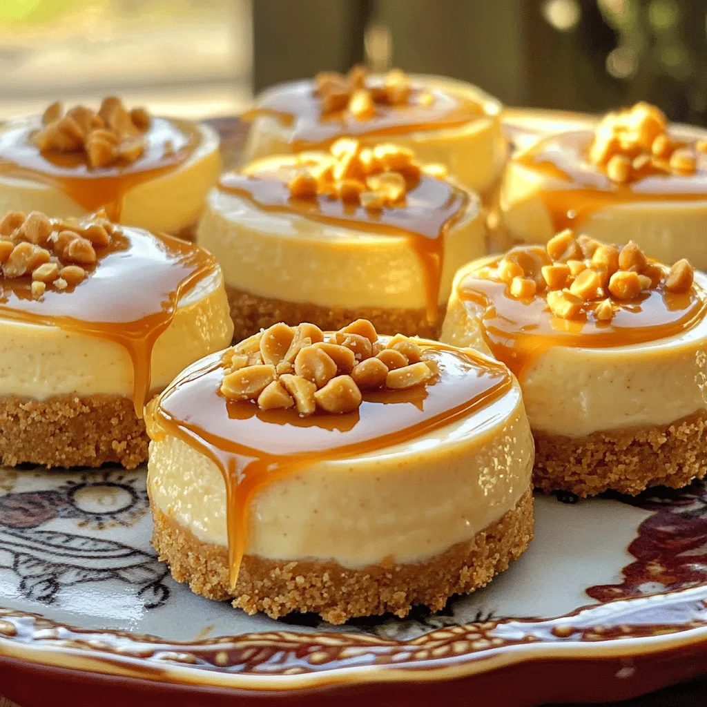 Irresistible Peanut Butter Caramel Mini Cheesecakes Delight