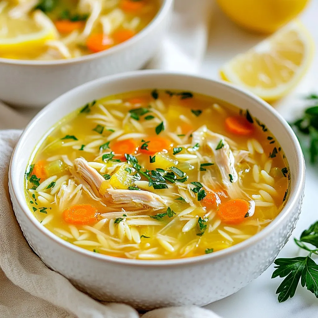 Greek Lemon Chicken Soup Easy Comfort Recipe