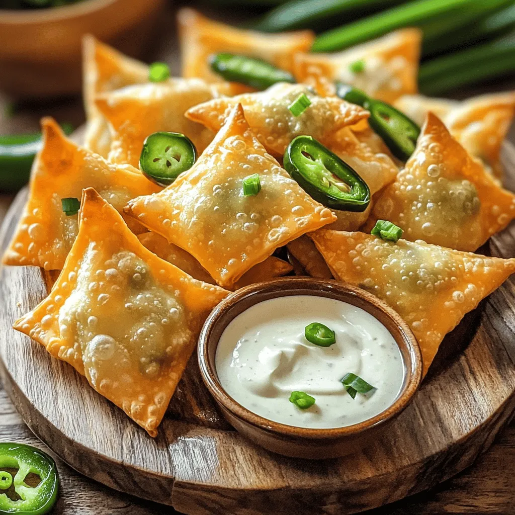 Jalapeno popper wontons are a tasty twist on the classic jalapeno popper. These bite-sized treats pack a punch of flavor. They combine spicy jalapenos and creamy cheese inside crispy wonton wrappers. You can enjoy them as a snack or appetizer.