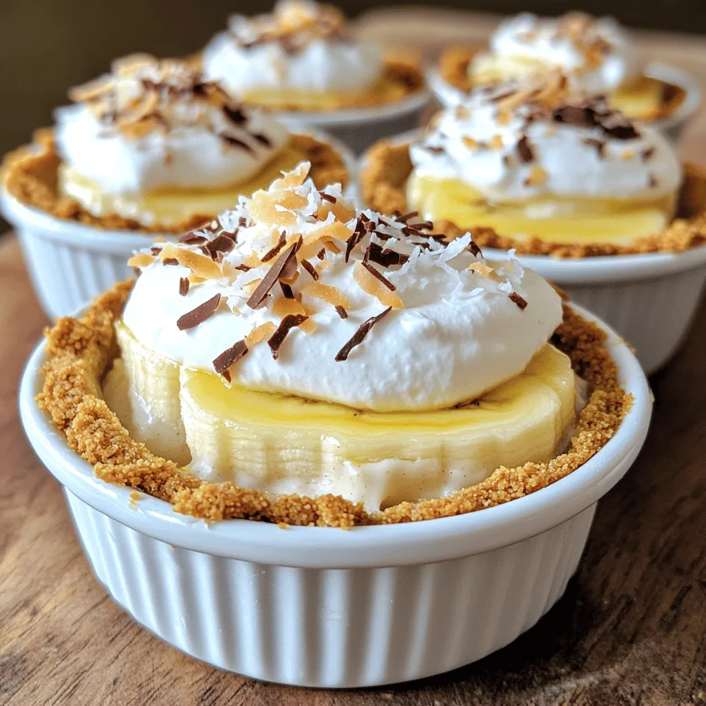 For this easy treat, you need simple ingredients. Here’s what you will need: - 1 ½ cups graham cracker crumbs - ½ cup unsalted butter, melted - ⅓ cup granulated sugar - 2 ripe bananas, sliced - 1 instant vanilla pudding mix (3.4 oz) - 2 cups cold whole milk - 1 teaspoon vanilla extract - 1 cup heavy whipping cream - 2 tablespoons powdered sugar