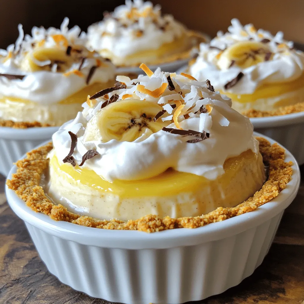 No Bake Banana Cream Pies Easy and Tasty Recipe