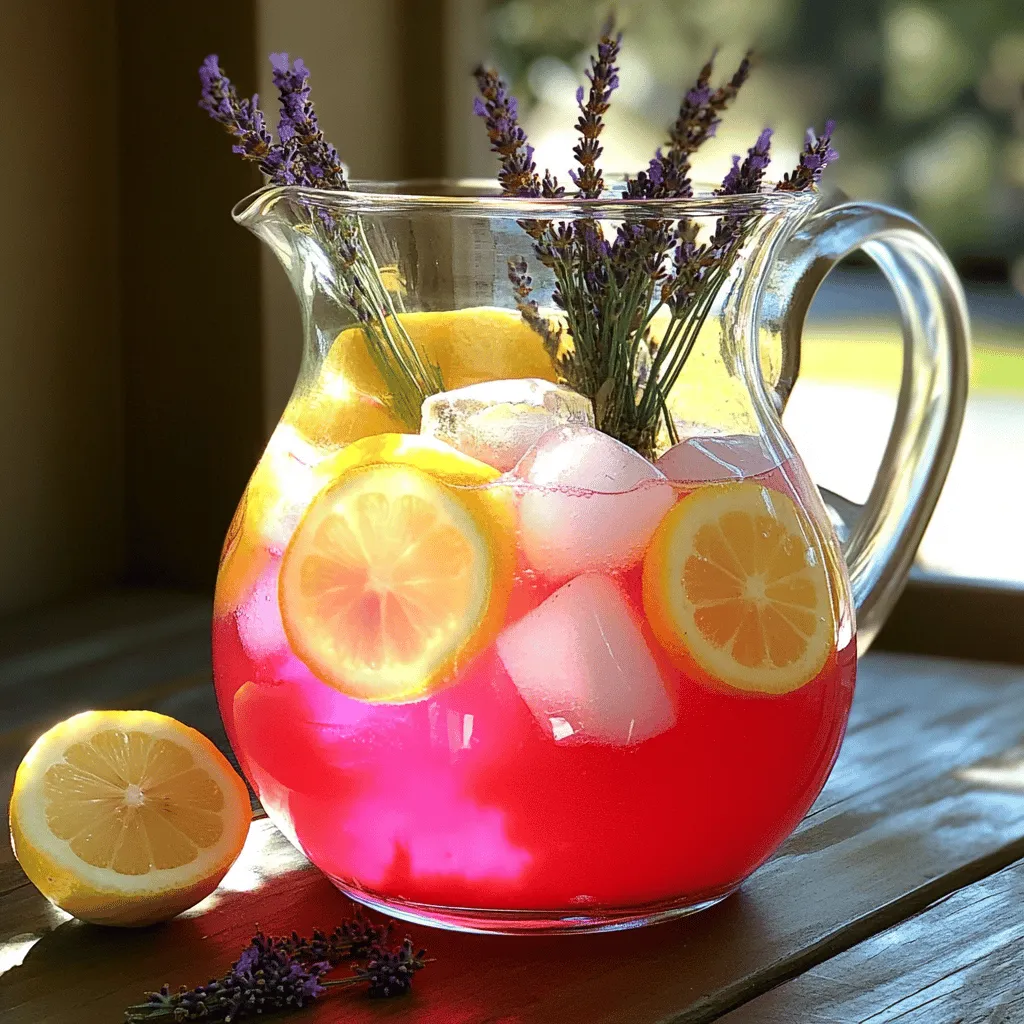Pink Lavender Lemonade Refreshing Herbal Delight