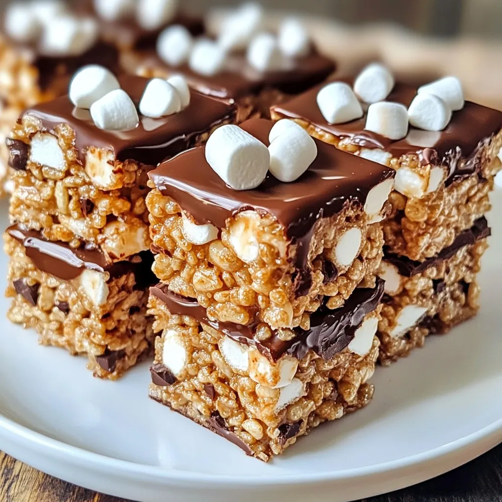 Chocolate Peanut Butter Rice Krispie Treats Delight