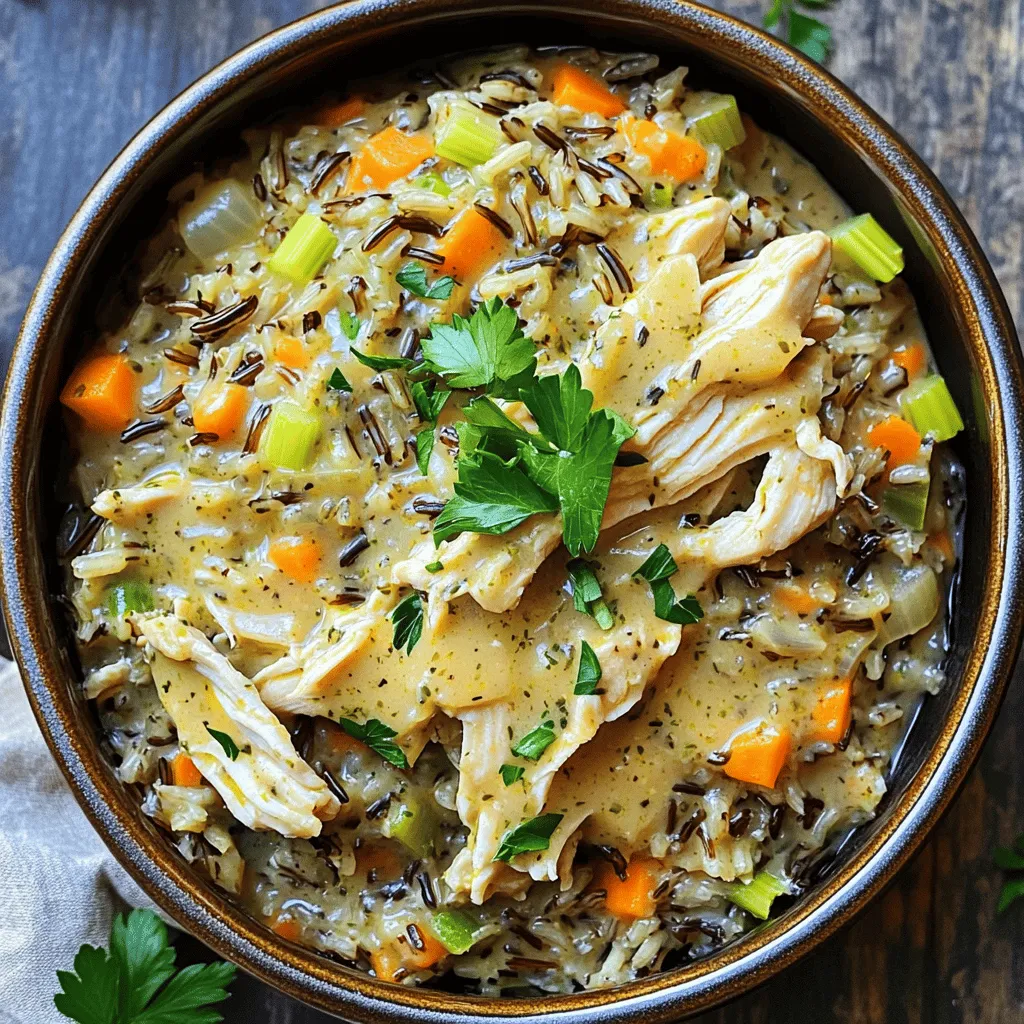 To make Crockpot Herb Butter Chicken and Wild Rice, gather these items:
