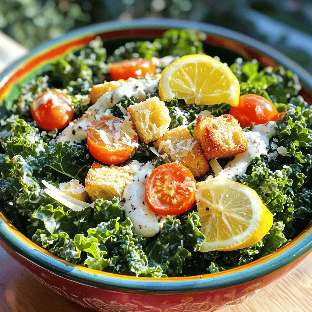 Kale Caesar Salad Fresh and Flavorful Delight
