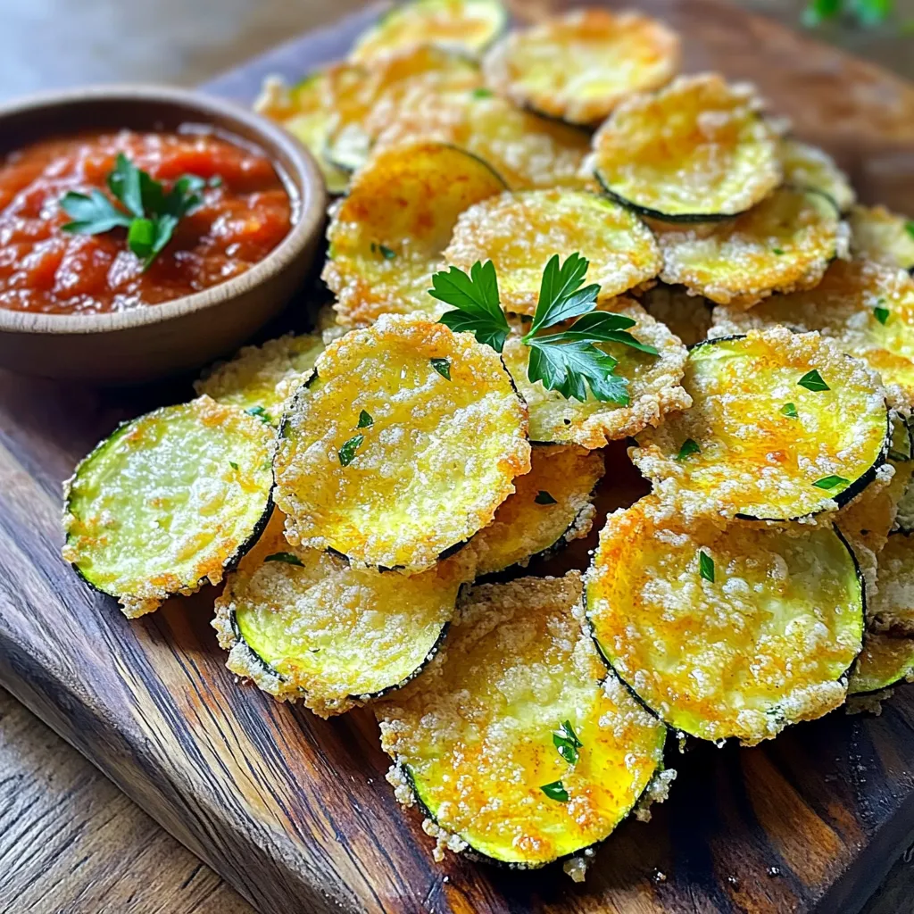 Parmesan Zucchini Chips Air Fryer Crunchy Snack Recipe