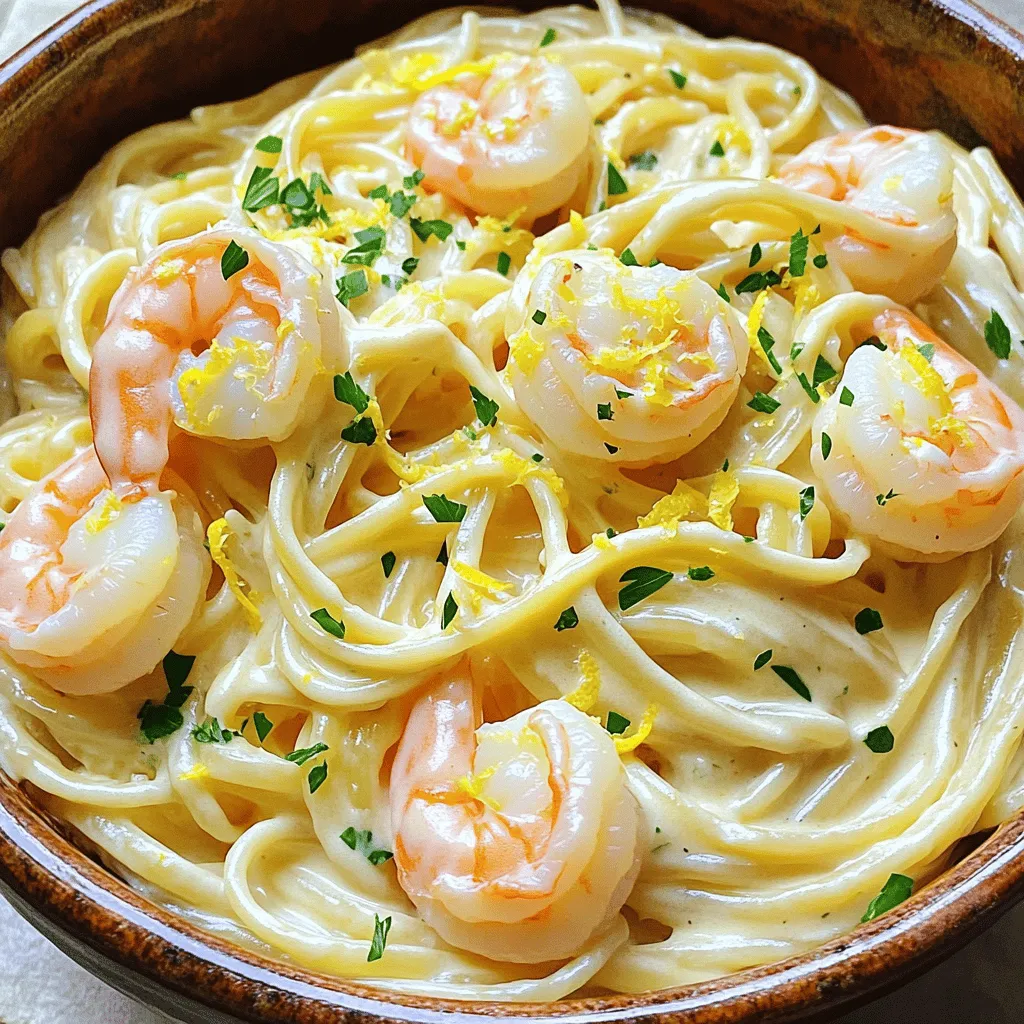 Creamy Lemon Parmesan Shrimp Pasta Quick and Easy Meal