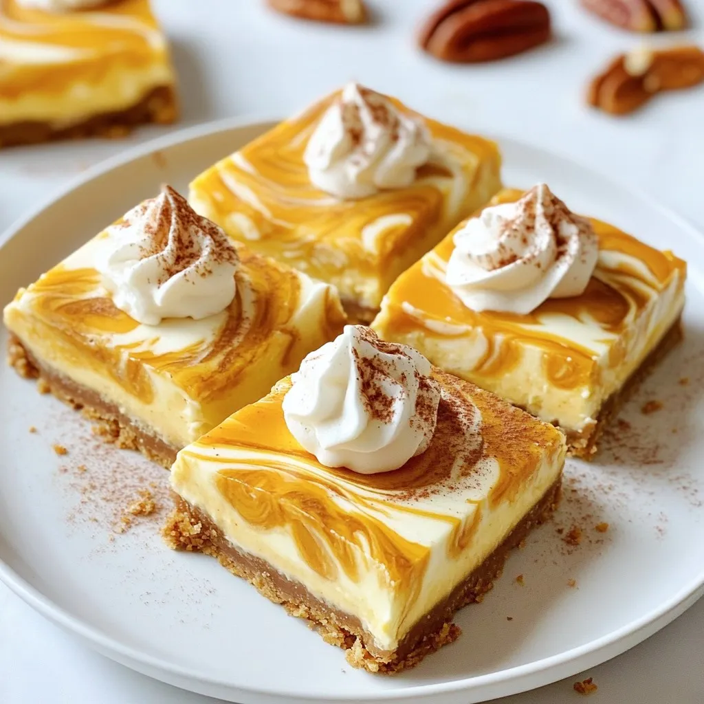 Pumpkin Cheesecake Swirl Bars Delightful Fall Treat