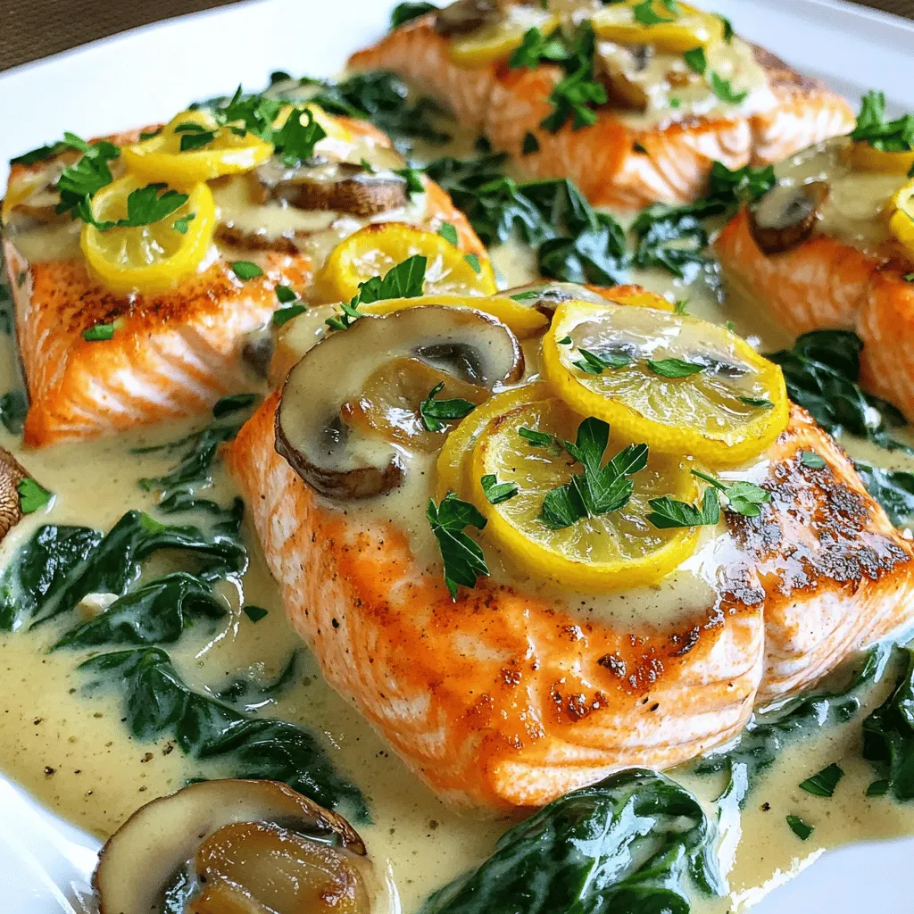 Creamy Garlic Mushroom Salmon Delightful Easy Dinner
