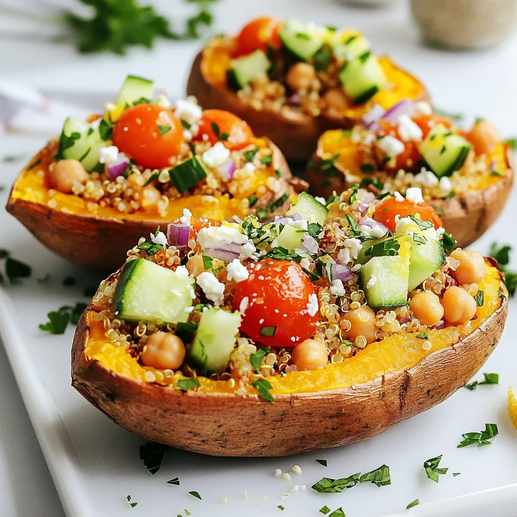 Mediterranean Stuffed Sweet Potatoes Flavor Boost