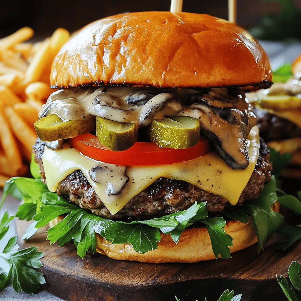 Creamy Mushroom Swiss Burger Flavorful and Satisfying