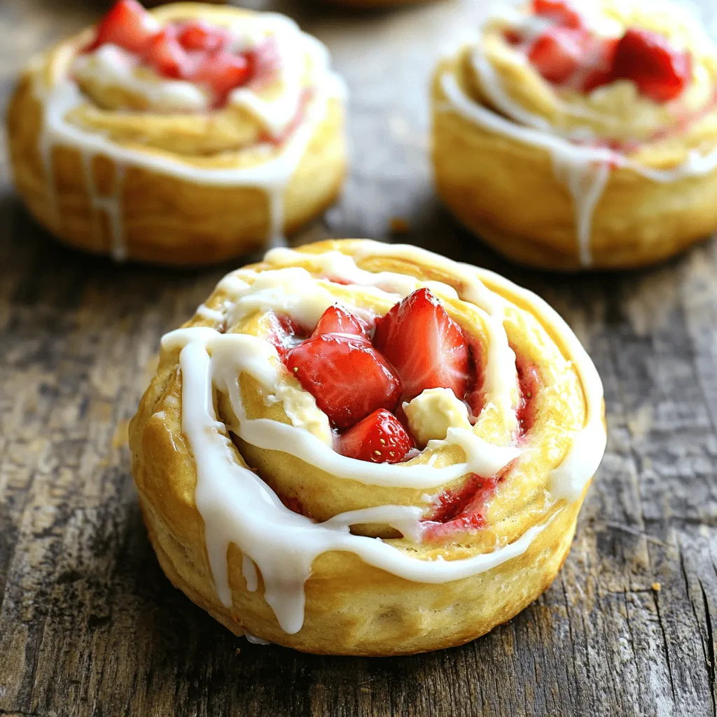 Homemade Strawberry Cheesecake Sweet Rolls Recipe Delight