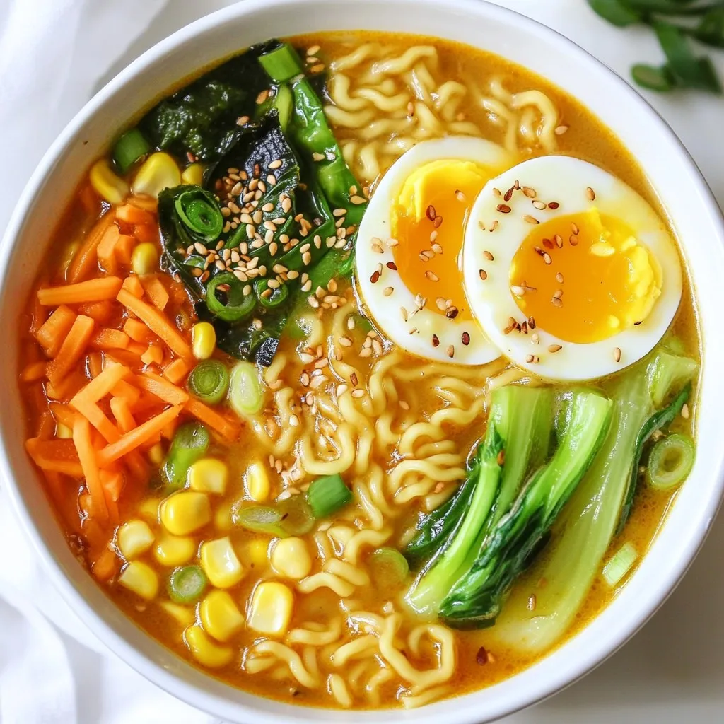 Spicy Miso Ramen with Soft Eggs Delicious Comfort Meal