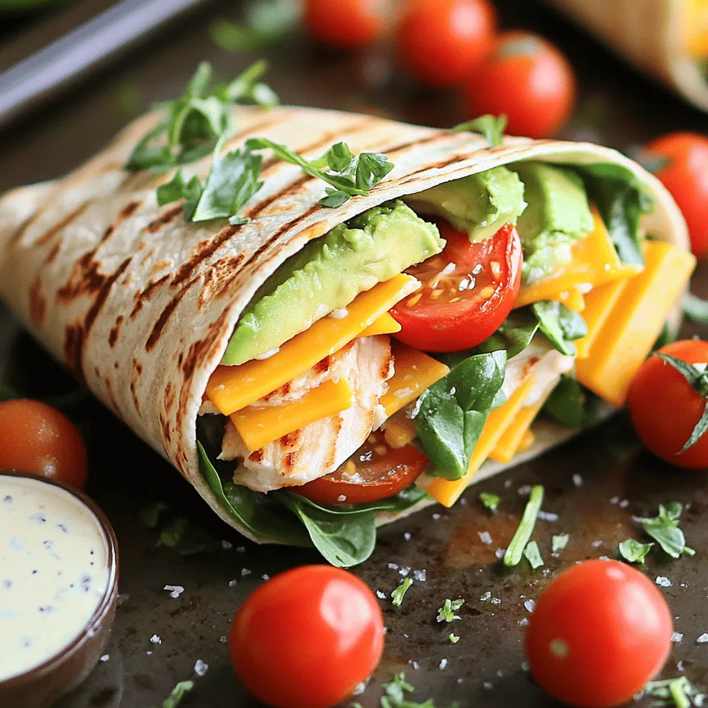 Grilled Chicken Avocado Ranch Wrap Tasty and Simple Meal