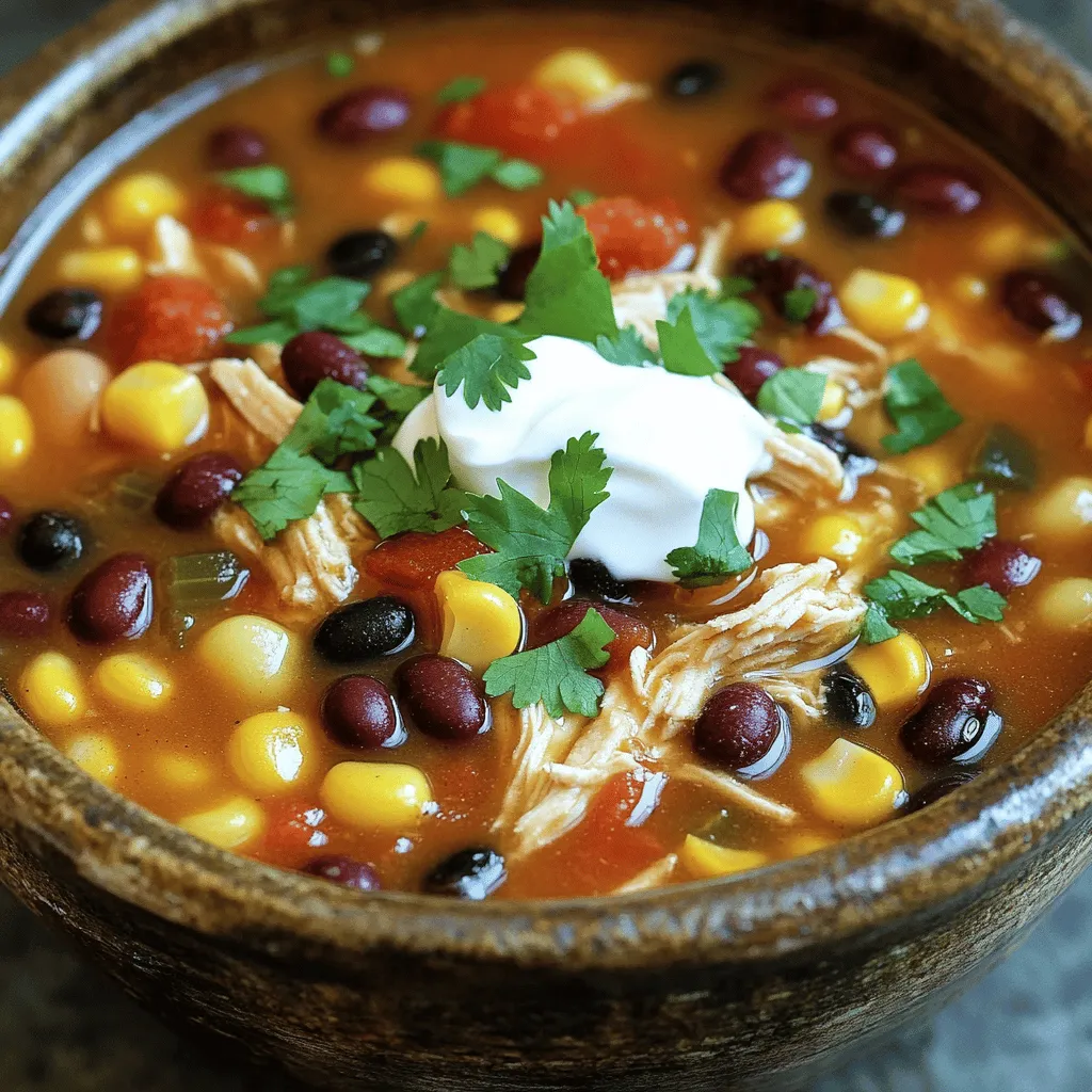 To make the 7 Can Chicken Taco Soup recipe, you need seven canned items. These are key to its flavor and ease.