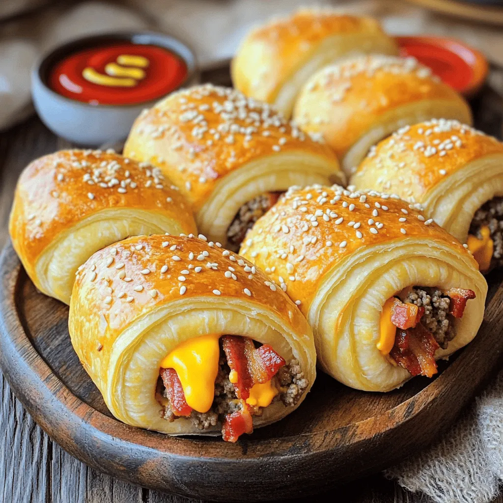 To make bacon cheeseburger roll-ups, you need a few simple ingredients. Here is what you need:
