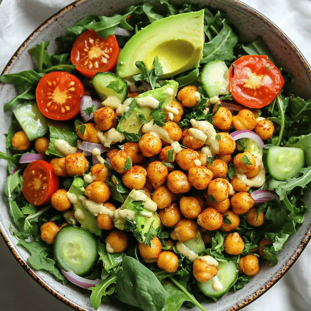 Crispy Chickpea Salad Fresh and Flavorful Delight