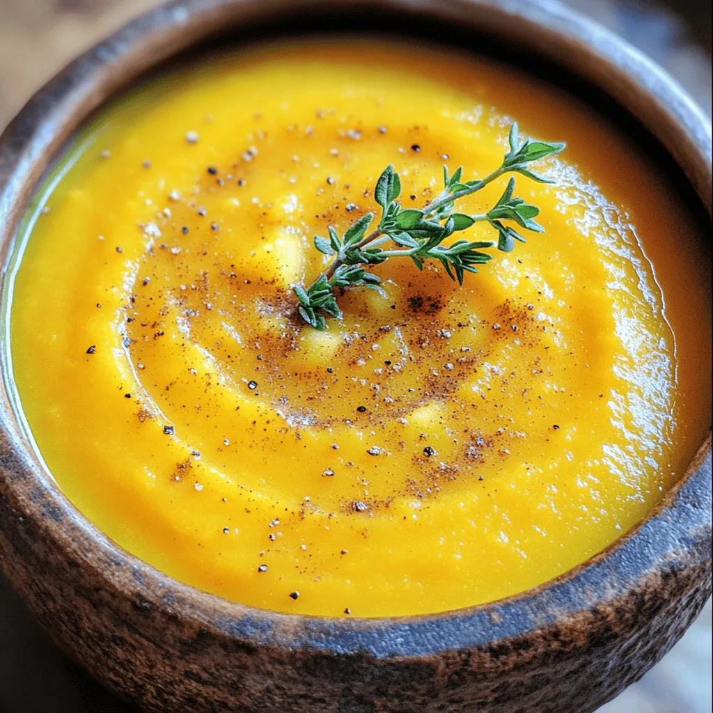 Butternut Squash and Apple Soup with Thyme Delight