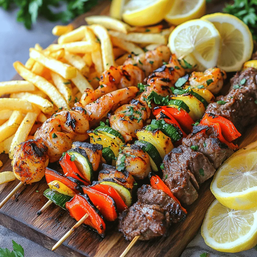 Mixed Grill Platter with Fries Tasty and Savory Meal