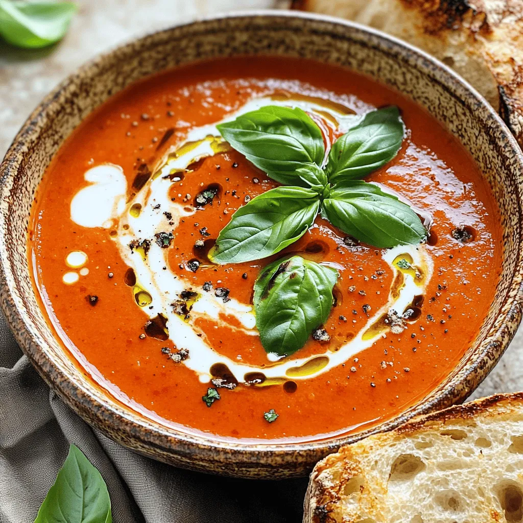 Roasted Red Pepper Soup Simple and Flavorful Delight